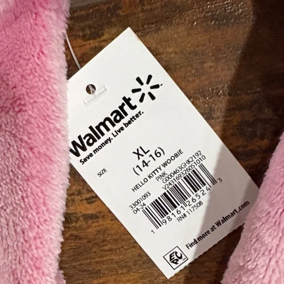 Hello Kitty Pink Plush Pullover NWT - Picture 3 of 4